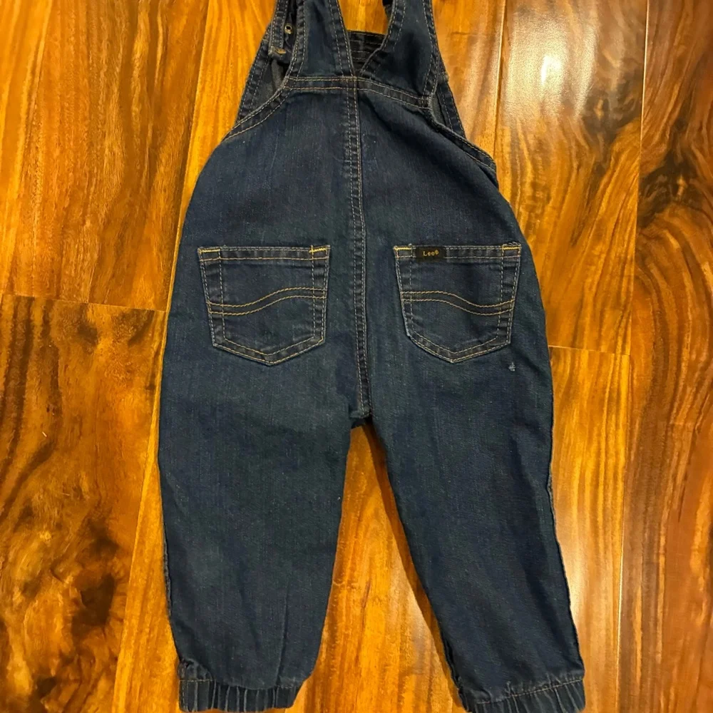 VTG 80s 90s Lee Baby Denim Overalls 12M Snap Bottom Western Workwear Unisex‎